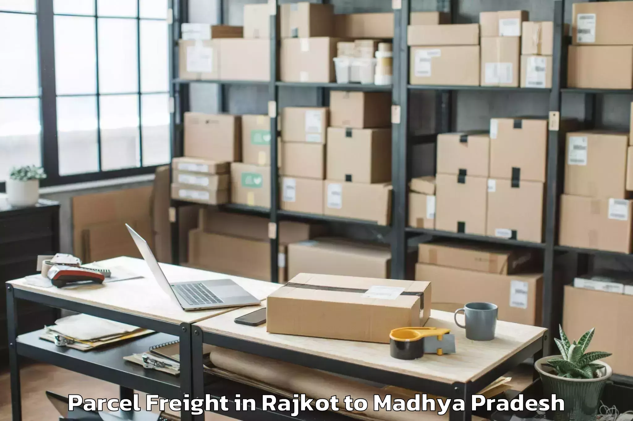 Discover Rajkot to Majhauli Parcel Freight